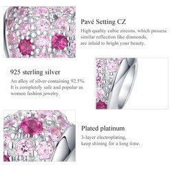 Bamoer Charm Bsc118 Για Βραχιόλι, Με Κυβική Ζιρκόνια, Καρδιά, Ασήμι 925