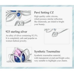 Bamoer Δαχτυλίδι Scr984-E Με Συνθετική Τουρμαλίνη, Ασήμι 925, Ασημί Bamoer Δαχτυλίδι Scr984-E Με Συνθετική Τουρμαλίνη, Ασήμι 925, Ασημί