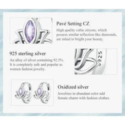 Bamoer Σκουλαρίκια Κρίκος Sce1648 Με Κυβική Ζιρκόνια, Ασήμι 925, Ασημί Bamoer Σκουλαρίκια Κρίκος Sce1648 Με Κυβική Ζιρκόνια, Ασήμι 925, Ασημί