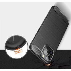 Powertech Θήκη Carbon Mob-1929 Για Iphone 15 Pro, Μαύρη