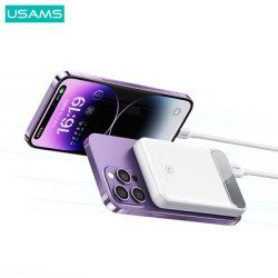 Usams Power Bank Us-Cd214, 2X Έξοδοι, Wireless, 10000Mah, 20W, Μαύρο