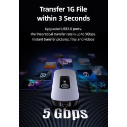 Usams Docking Station Us-Sj643, 8 Θυρών, Usb-C, 4K, 100W Pd, Lan, Γκρι