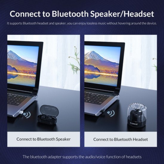 Orico Usb Αντάπτορας Bluetooth 5.0 Bta-508, Μαύρος Orico Usb Αντάπτορας Bluetooth 5.0 Bta-508, Μαύρος