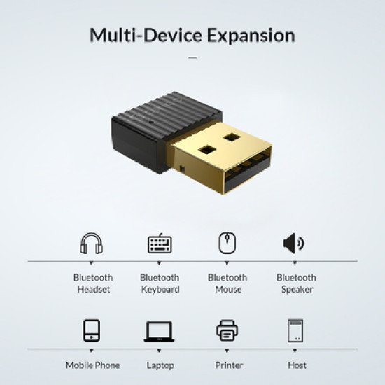 Orico Usb Αντάπτορας Bluetooth 5.0 Bta-508, Μαύρος Orico Usb Αντάπτορας Bluetooth 5.0 Bta-508, Μαύρος
