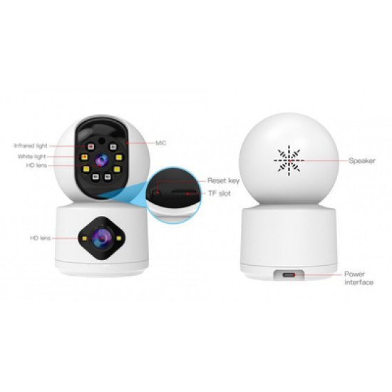 Vstarcam Smart Κάμερα C992Dr, 3Mp, Dual Lens, Wi-Fi, Ptz, Sd Vstarcam Smart Κάμερα C992Dr, 3Mp, Dual Lens, Wi-Fi, Ptz, Sd