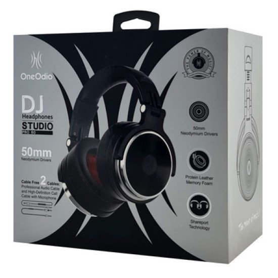 Oneοdio Headset Studio Pro 60, 6.35Mm & 3.5Mm Σύνδεση, Hi-Fi 50Mm, Μαύρο