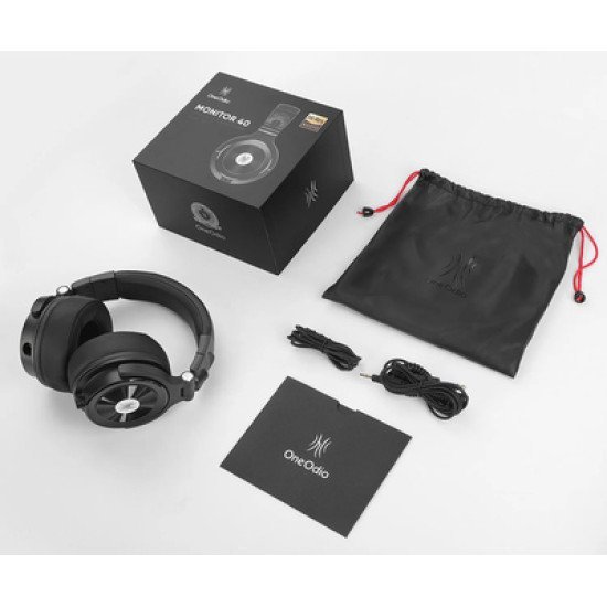 Oneοdio Headset Monitor 40, 6.35Mm & 3.5Mm Σύνδεση, Hi-Res, 50Mm, Μαύρο