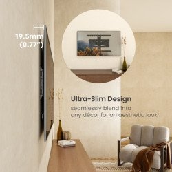 Brateck Επιτοίχια Βάση Lpa79-464 Για Τηλεόραση 43-90", Full Motion, 50Kg