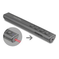 Delock Presenter 64250 Με Laser & Πλήκτρα, Επαναφορτιζόμενο, 50M, Γκρι