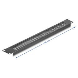 Delock Κάλυμμα Panel 66488 Για 19"/1U Rack, Με Αεραγωγούς, Μαύρο