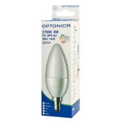 Optonica Led Λάμπα Candle C37 1430, 8W, 2700K, 710Lm, E14 Optonica Led Λάμπα Candle C37 1430, 8W, 2700K, 710Lm, E14