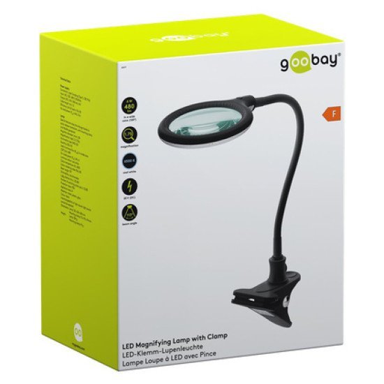 Goobay Μεγεθυντικός Φακός 65577 Με Κλιπ & Βάση, Led, 3 Διόπτρες 1.75X