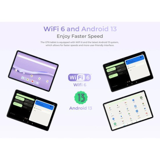 Oukitel Tablet Ot6, 10.1" Fhd+, 4/64Gb, 8000Mah, Android 13, Γκρι
