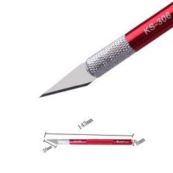 Kaisi Κοπίδι Ακριβείας Ks-306, Μεταλλικό, Αφαιρούμενη Λεπίδα, 14.3Cm