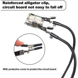 Kaisi Βάση Πλακέτας Pcb Te-808 Με Μεγεθυντικό Φακό & Βραχίονες, Μαύρη