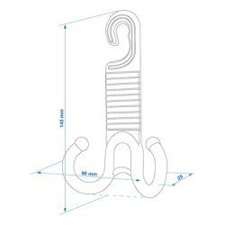 Proplus Κρεμάστρα Αυτοκινήτου 240179 Για Το Προσκέφαλο, Μαύρη, 2Τμχ