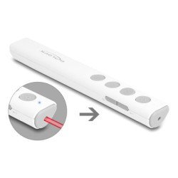 Delock Τηλεχειριστήριο Παρουσιάσεων 64251 Με Laser & Πλήκτρα, 30M, Λευκό