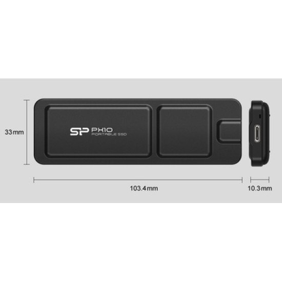 Silicon Power Εξωτερικός Ssd Px10, 512Gb, Usb 3.2, 1050-1050Mb/S, Μαύρος Silicon Power Εξωτερικός Ssd Px10, 512Gb, Usb 3.2, 1050-1050Mb/S, Μαύρος