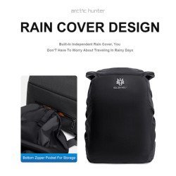 Golden Wolf Τσάντα Πλάτης Gb00375 Με Θήκη Laptop 15.6", 19L, Usb, Μαύρη