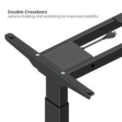Brateck Σκελετός Ηλεκτρικού Γραφείου M12-22D, 95~145X60X70~118Cm, Μαύρο Brateck Σκελετός Ηλεκτρικού Γραφείου M12-22D, 95~145X60X70~118Cm, Μαύρο