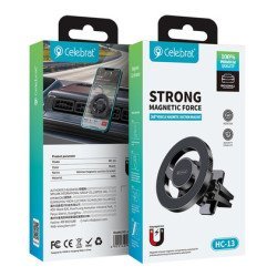 Celebrat Βάση Smartphone Αυτοκινήτου Hc-13, Αεραγωγών, Μαγνητική, Μαύρη