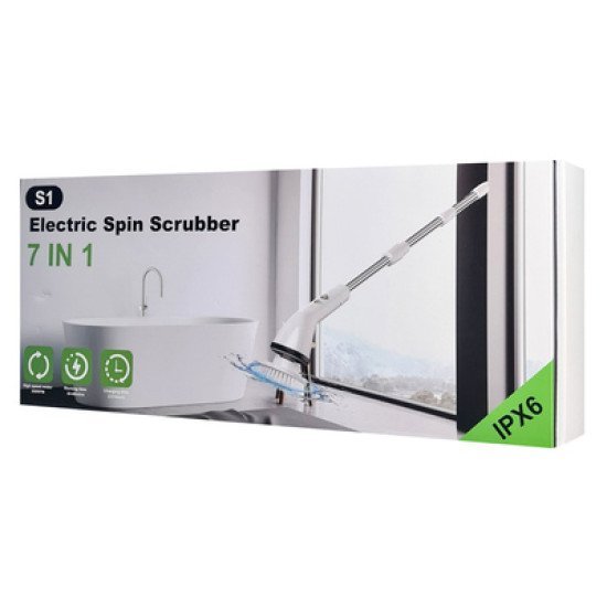 Kinzir Βούρτσα Καθαρισμού Μπαταρίας S1, 7 Σε 1, 300Rpm, 2500Mah, Λευκή Kinzir Βούρτσα Καθαρισμού Μπαταρίας S1, 7 Σε 1, 300Rpm, 2500Mah, Λευκή