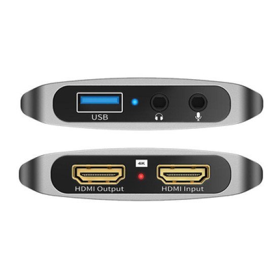 Powertech Video Capture Cab-Uc081, Hdmi/Usb Σύνδεση, 4K/30Hz, Γκρι Powertech Video Capture Cab-Uc081, Hdmi/Usb Σύνδεση, 4K/30Hz, Γκρι