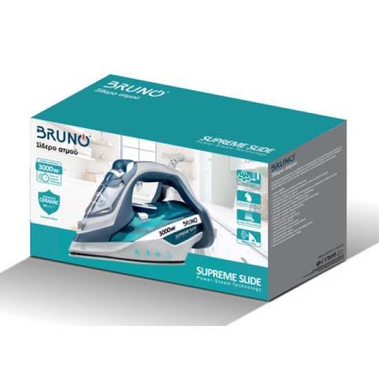 Bruno Σίδερο Ατμού Supreme Slide Brn-0146 Με Κεραμική Πλάκα, 3000W Bruno Σίδερο Ατμού Supreme Slide Brn-0146 Με Κεραμική Πλάκα, 3000W