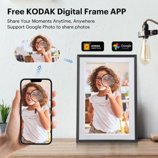 Kodak Ψηφιακή Κορνίζα Rcf-1018 Με 10.1" Οθόνη Αφής, 1+32Gb, Wi-Fi, Μαύρη