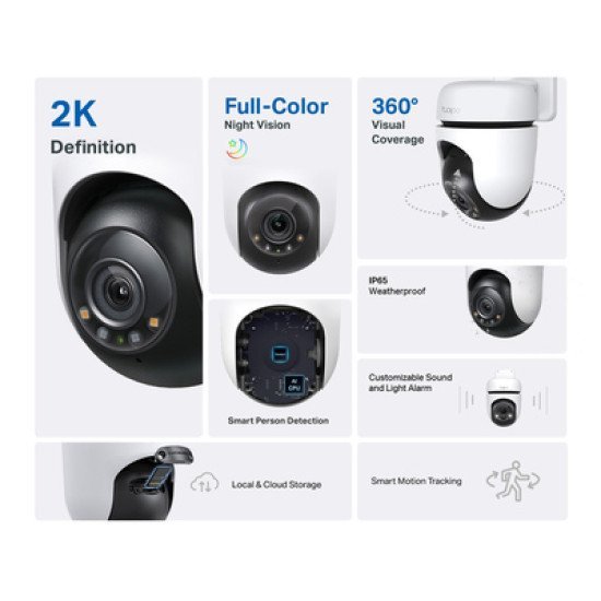 Tp-Link Smart Κάμερα Tapo C510W, 2K, Ptz, Wi-Fi, Ip65, Ver. 1.0 Tp-Link Smart Κάμερα Tapo C510W, 2K, Ptz, Wi-Fi, Ip65, Ver. 1.0