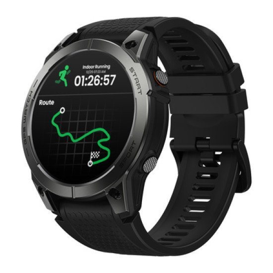 Zeblaze Smartwatch Stratos 3 Pro, Heart Rate, 1.43" Amoled, Gps, Μαύρο