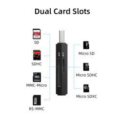 Cabletime Card Reader Ct-Asd3-Pb Για Sd & Micro Sd, Usb, 5Gbps, Μαύρο Cabletime Card Reader Ct-Asd3-Pb Για Sd & Micro Sd, Usb, 5Gbps, Μαύρο