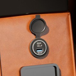 Powertech Πρίζα Usb Για Σκάφη & Οχήματα Ptl-004, Usb & Usb-C, 36W, Ip65