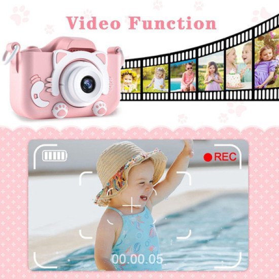 Wowkids Παιδική Φωτογραφική Μηχανή C05 Με 2" Οθόνη, 8Mp, Ροζ Wowkids Παιδική Φωτογραφική Μηχανή C05 Με 2" Οθόνη, 8Mp, Ροζ