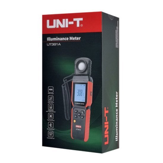Uni-T Ψηφιακό Φωτόμετρο Ut381A, Εύρος Μέτρησης Έως 400000 Lux, Bluetooth Uni-T Ψηφιακό Φωτόμετρο Ut381A, Εύρος Μέτρησης Έως 400000 Lux, Bluetooth