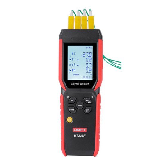Uni-T Ψηφιακό Θερμόμετρο Ut325F, 4 Καναλιών Θερμοστοιχείων, Bluetooth Uni-T Ψηφιακό Θερμόμετρο Ut325F, 4 Καναλιών Θερμοστοιχείων, Bluetooth