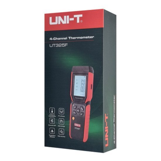 Uni-T Ψηφιακό Θερμόμετρο Ut325F, 4 Καναλιών Θερμοστοιχείων, Bluetooth Uni-T Ψηφιακό Θερμόμετρο Ut325F, 4 Καναλιών Θερμοστοιχείων, Bluetooth