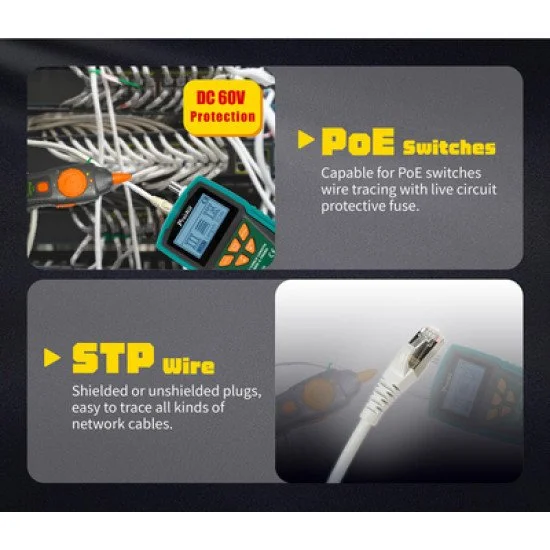 Proskit Tester Καλωδίων Δικτύου Mt-7071N Για Rj45/11/12 & Bnc Proskit Tester Καλωδίων Δικτύου Mt-7071N Για Rj45/11/12 & Bnc