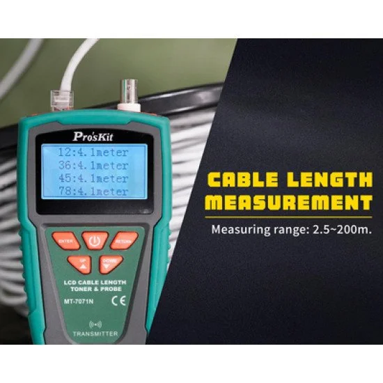 Proskit Tester Καλωδίων Δικτύου Mt-7071N Για Rj45/11/12 & Bnc Proskit Tester Καλωδίων Δικτύου Mt-7071N Για Rj45/11/12 & Bnc
