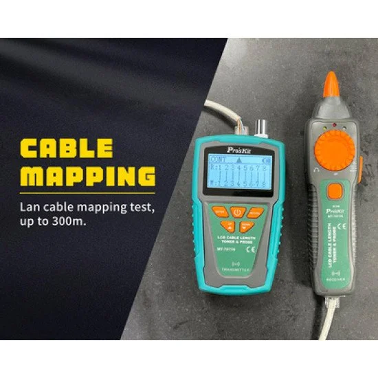 Proskit Tester Καλωδίων Δικτύου Mt-7071N Για Rj45/11/12 & Bnc Proskit Tester Καλωδίων Δικτύου Mt-7071N Για Rj45/11/12 & Bnc