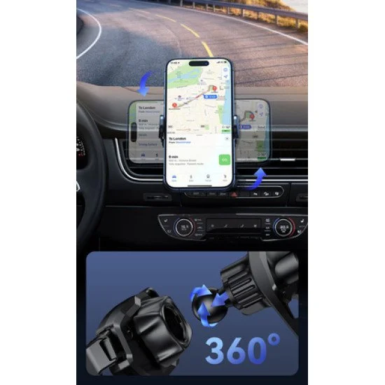 Usams Βάση Smartphone Αυτοκινήτου Us-Zj077 Για Αεραγωγούς, Μαύρη Usams Βάση Smartphone Αυτοκινήτου Us-Zj077 Για Αεραγωγούς, Μαύρη