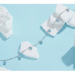 Bamoer Κολιέ Bsn388, Ασήμι 925, Ασημί/Τιρκουάζ Bamoer Κολιέ Bsn388, Ασήμι 925, Ασημί/Τιρκουάζ