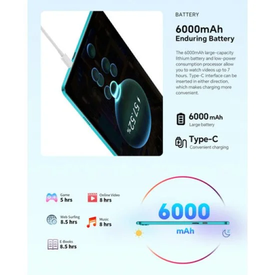 Teclast Tablet P30, 10.1", 4/64Gb, Android 14, 6000Mah, Μπλε Teclast Tablet P30, 10.1", 4/64Gb, Android 14, 6000Mah, Μπλε