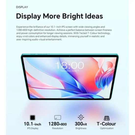 Teclast Tablet P30, 10.1", 4/64Gb, Android 14, 6000Mah, Μπλε Teclast Tablet P30, 10.1", 4/64Gb, Android 14, 6000Mah, Μπλε