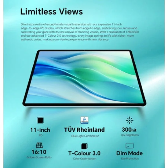 Teclast Tablet P50, 11", 6/128Gb, 4G, Android 14, 8000Mah, Μπλε Teclast Tablet P50, 11", 6/128Gb, 4G, Android 14, 8000Mah, Μπλε