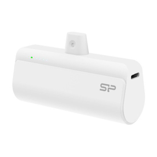 Silicon Power Power Bank Qd50, Usb-C, 5000Mah, 20W Pd, Λευκό