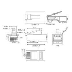 Goobay Βύσμα Rj45 93828, Cat 6 Utp, Διάφανο, 10Τμχ Goobay Βύσμα Rj45 93828, Cat 6 Utp, Διάφανο, 10Τμχ