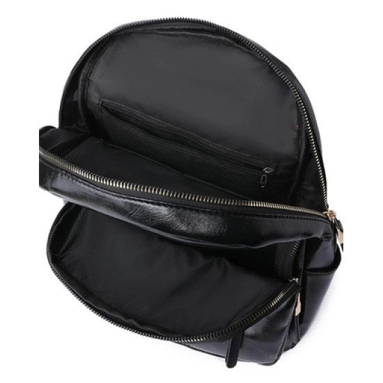Roxxani Γυναικεία Τσάντα Πλάτης Lbag-0028, Μαύρη Roxxani Γυναικεία Τσάντα Πλάτης Lbag-0028, Μαύρη