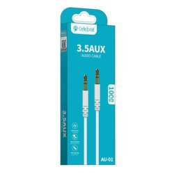 Celebrat Καλώδιο Ήχου 3.5Mm Au-01, Aux, 1M, Λευκό