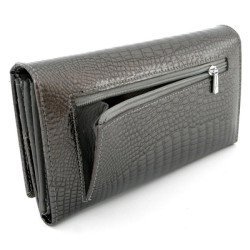 Henghuang Γυναικείο Πορτοφόλι Lbag-0029, Δερμάτινο, Γκρι